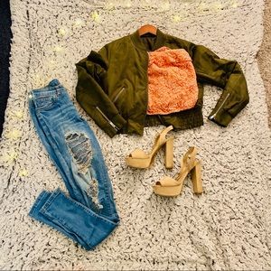 Wet seal floral tube top